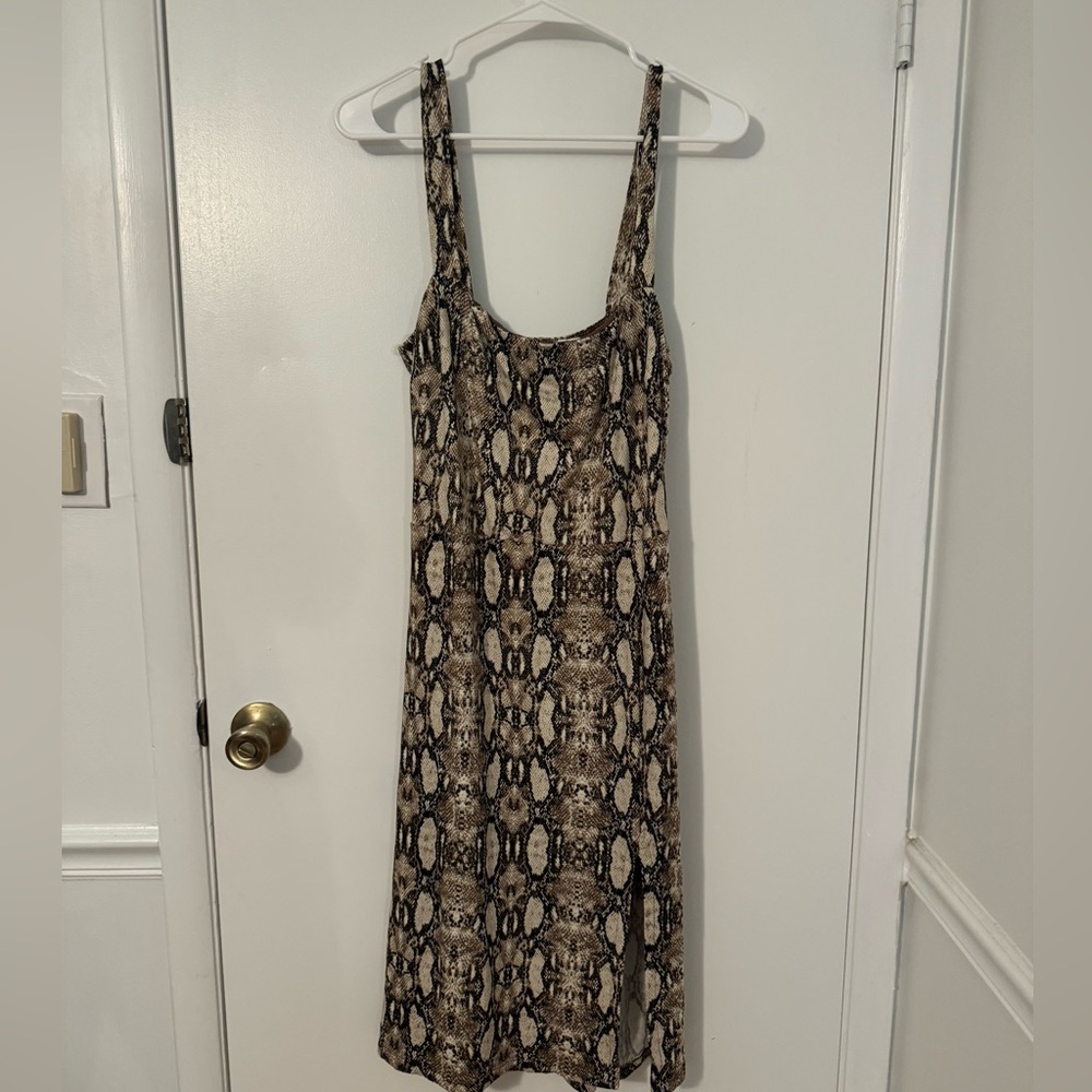 All In Favor Snake Print Mini Dress